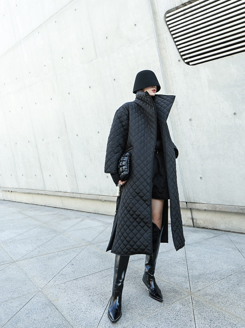 Quilting long coat (G1430)