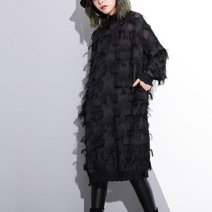 Stand collar tassel onepiece (G1010)