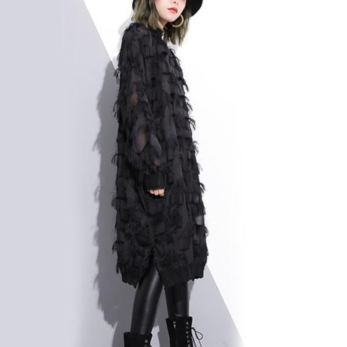 Stand collar tassel onepiece (G1010)