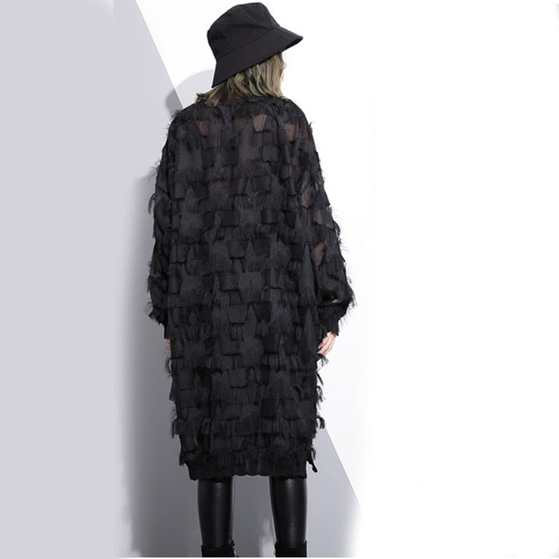 Stand collar tassel onepiece (G1010)