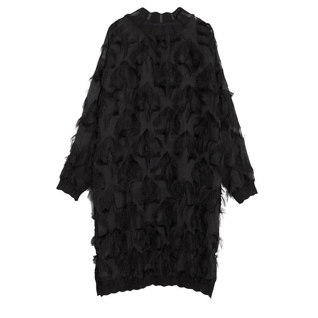 Stand collar tassel onepiece (G1010)