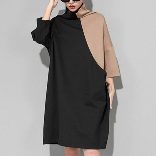 Bi-color shirt dress(G1569)