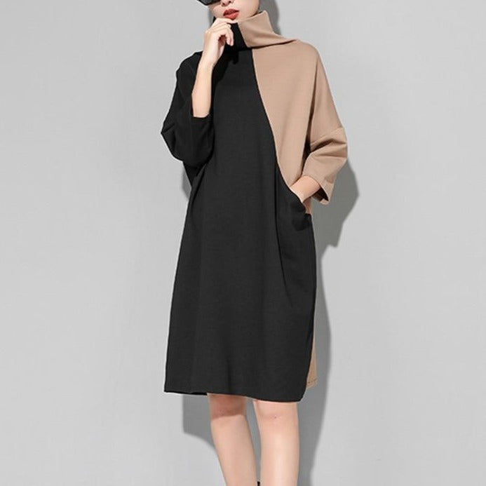 Bi-color shirt dress(G1569)