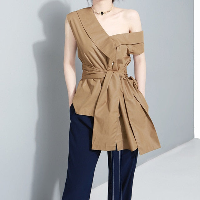 Asymmetric blouse (G1285)