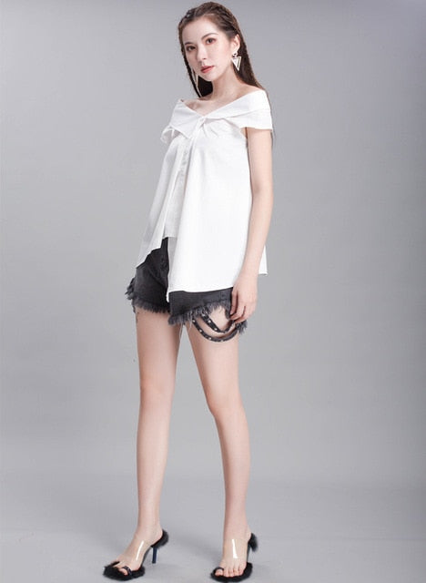 Asymmetric blouse (G1285)