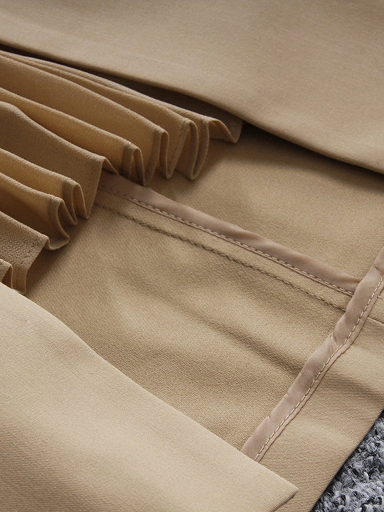 High waist pleats skirt(G1733)