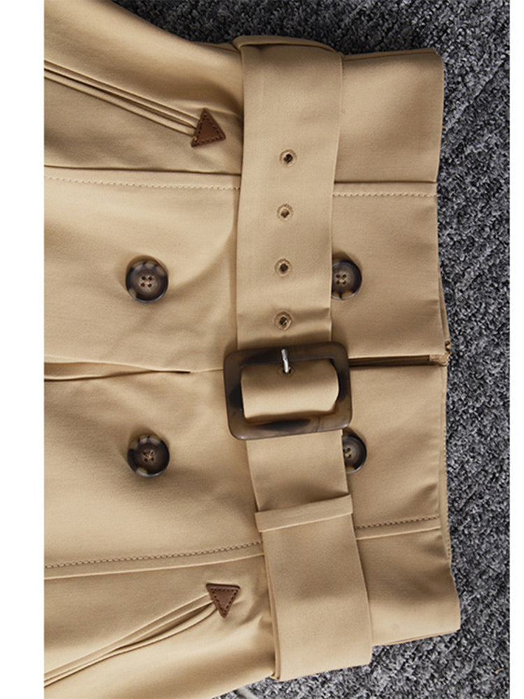 High waist pleats skirt(G1733)