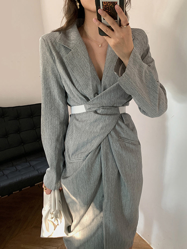V-neck elegant dress (G1415)