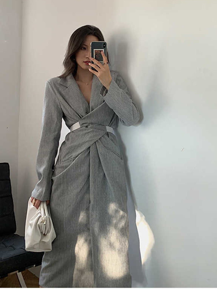 V-neck elegant dress (G1415)