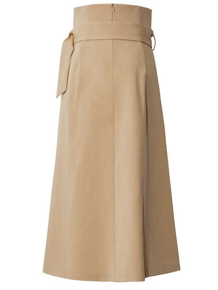 High waist pleats skirt(G1733)