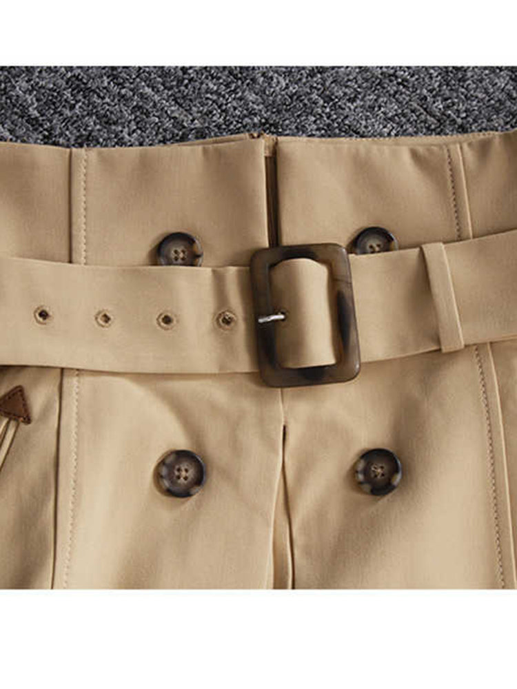 High waist pleats skirt(G1733)