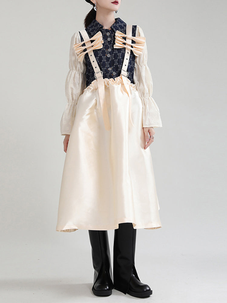 Ribbon jumper skirt(G1774)