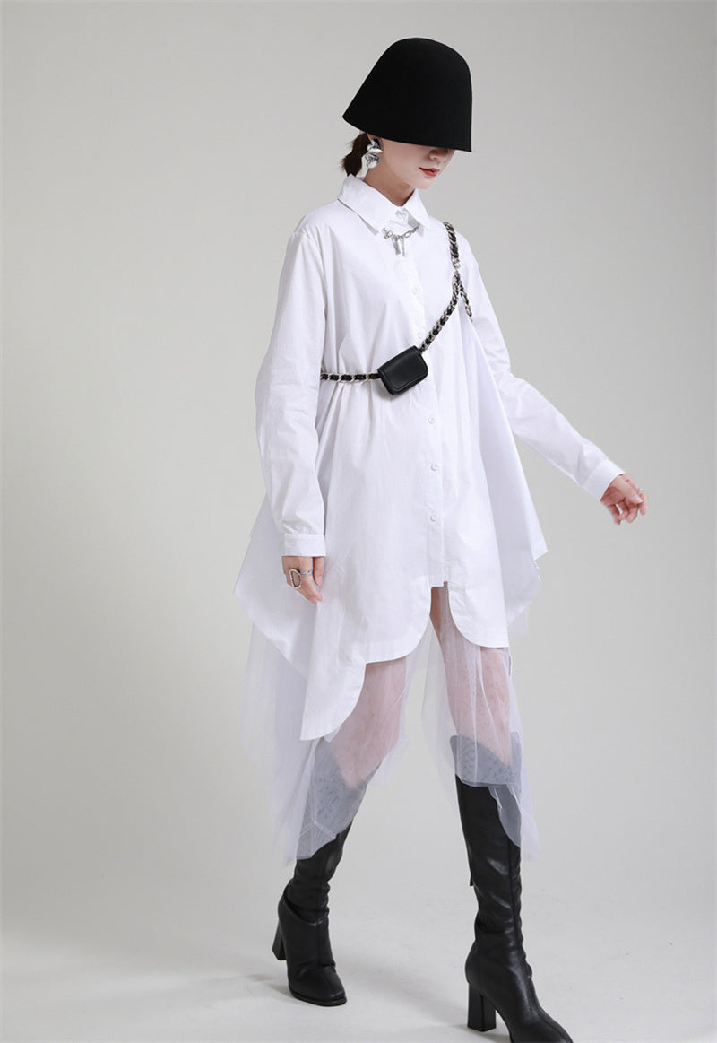 Asymmetry shirt dress(G1753)