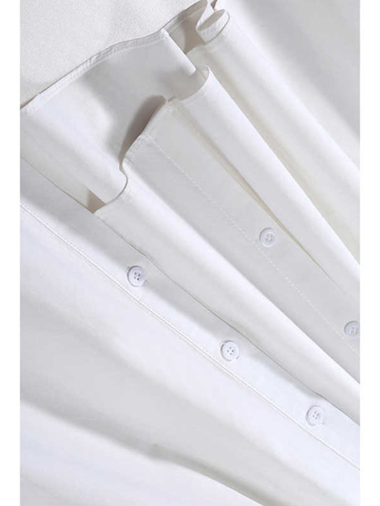 Pleats stand collar blouse(G1674)