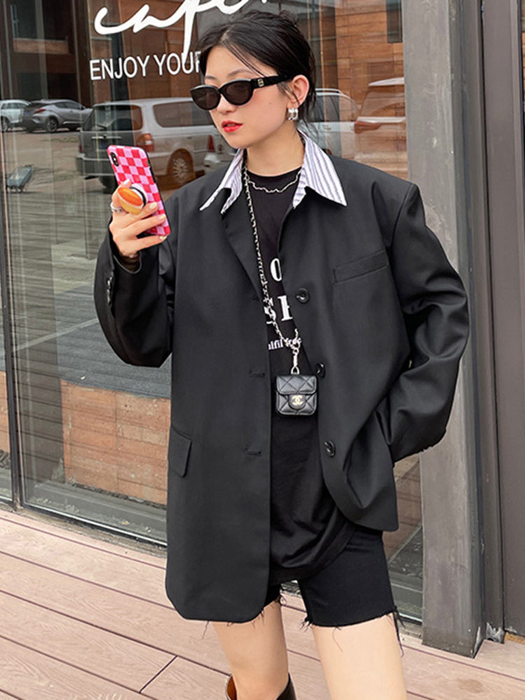 Striped collar jacket(G2037)