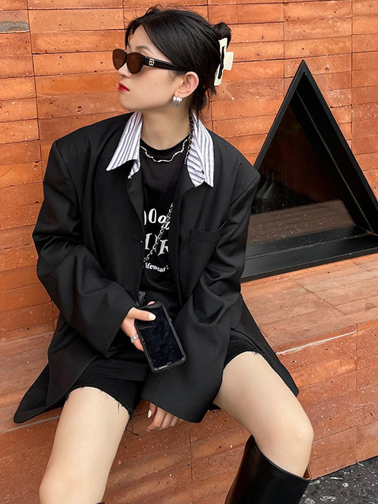 Striped collar jacket(G2037)