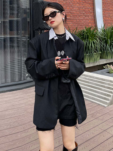 Striped collar jacket(G2037)