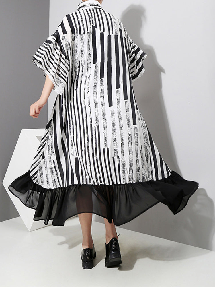 Stripe long dress(G1762)