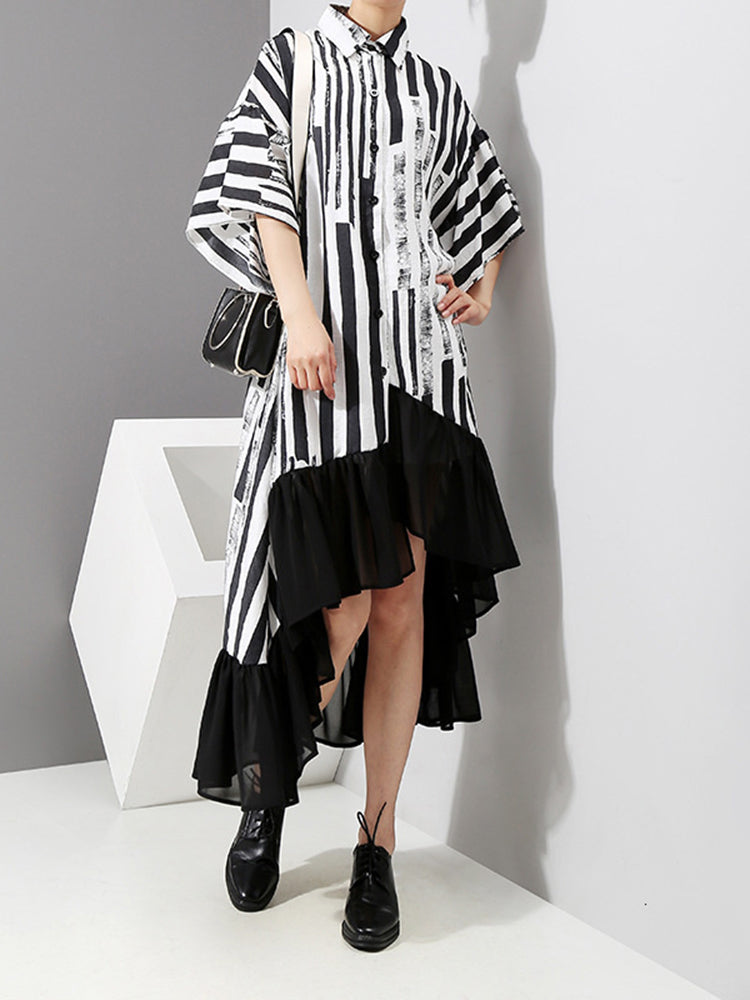 Stripe long dress(G1762)