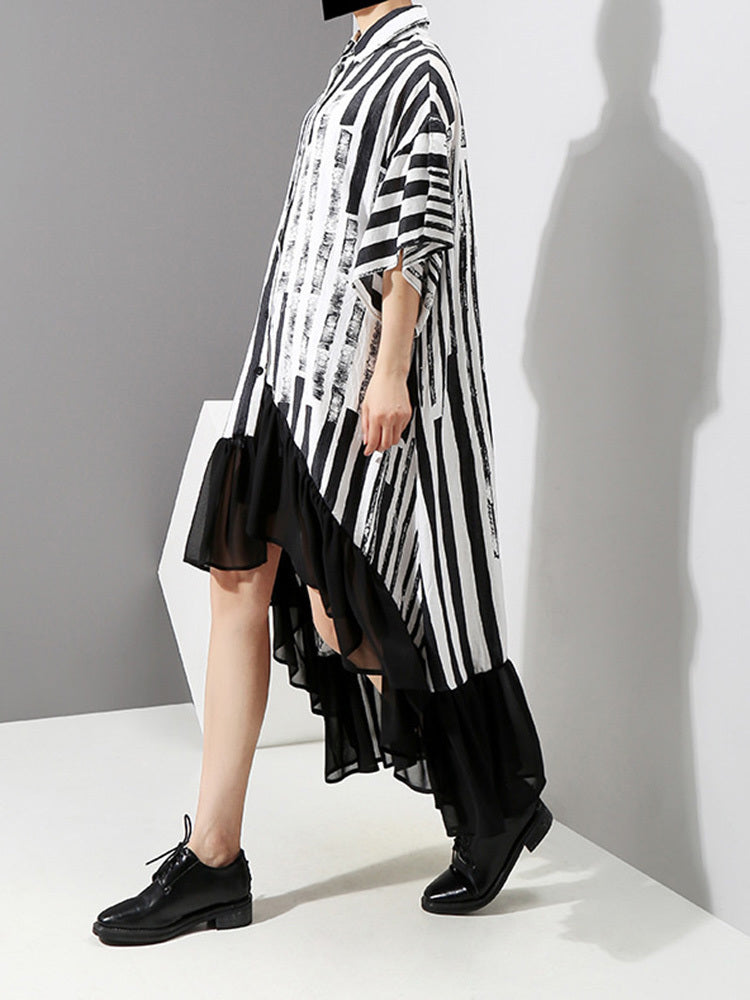 Stripe long dress(G1762)