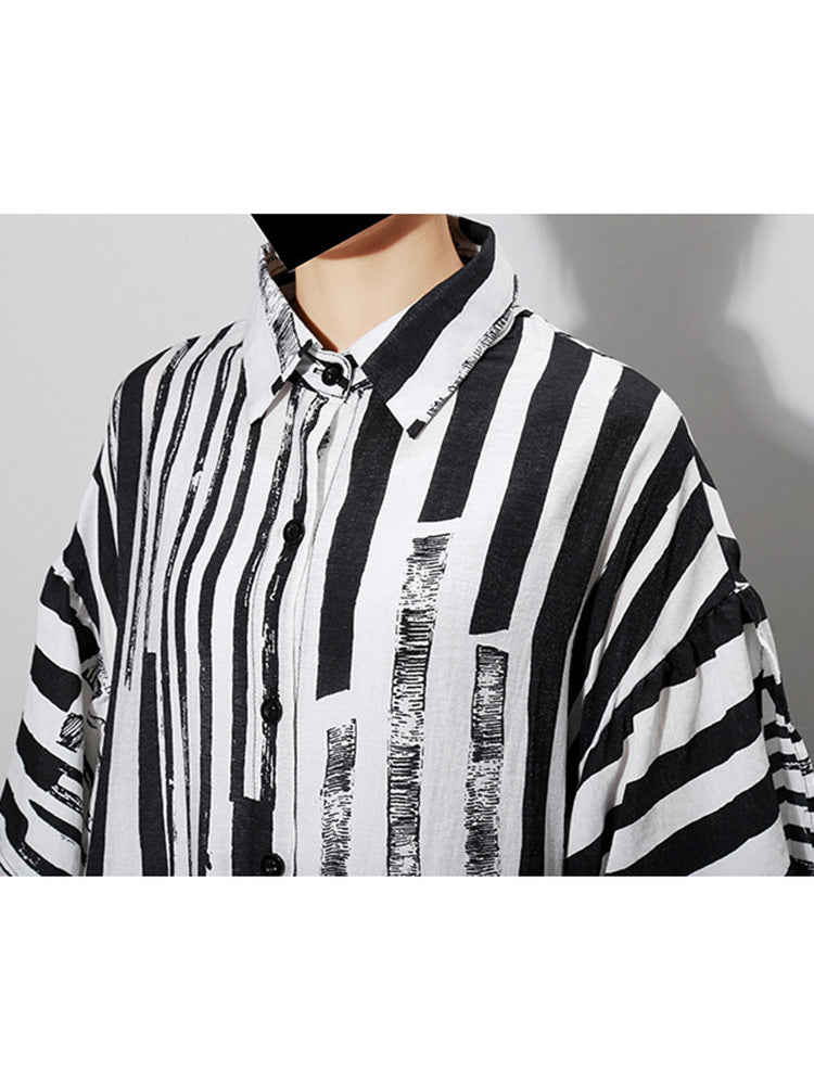 Stripe long dress(G1762)