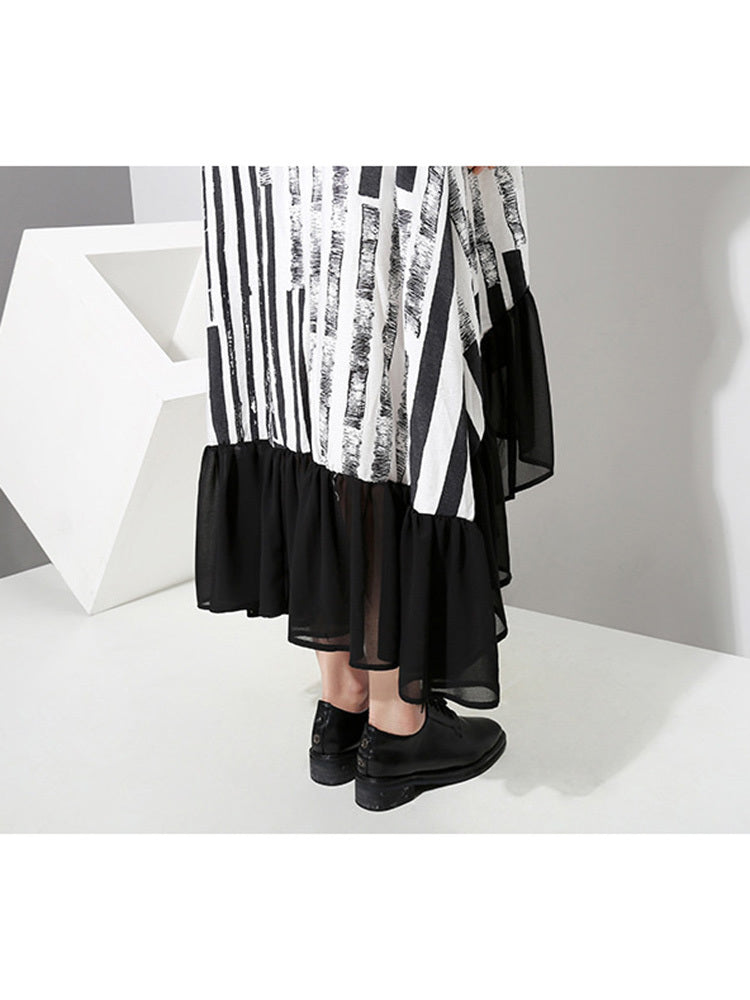 Stripe long dress(G1762)