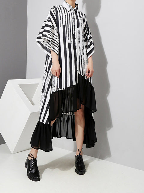 Stripe long dress(G1762)