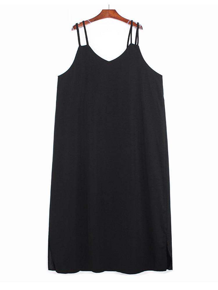 Long casual thin strap dress(G2092)