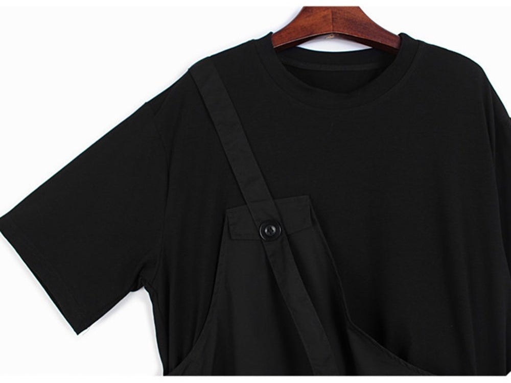 Color-block Big Size Strap Dress(G2094)