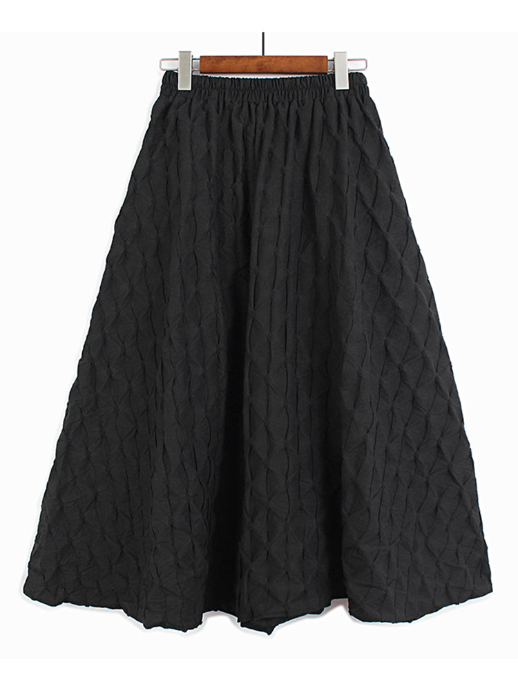 High Waist A-line Half-body Skirt(G2097)