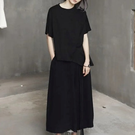 Asymmetry loose fit t-shirt(G2289)