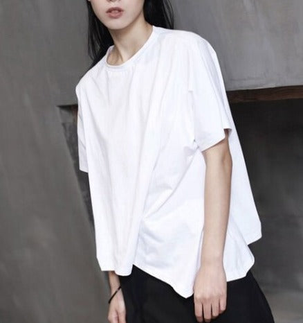 Asymmetry loose fit t-shirt(G2289)