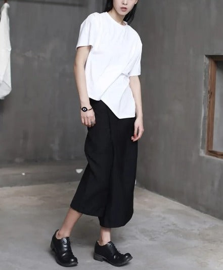 Asymmetry loose fit t-shirt(G2289)