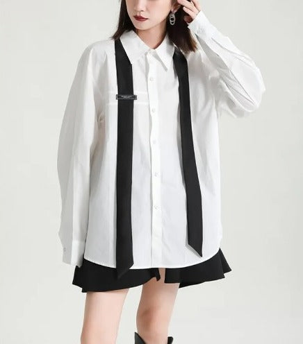 Ribbon casual blouse(G2297)