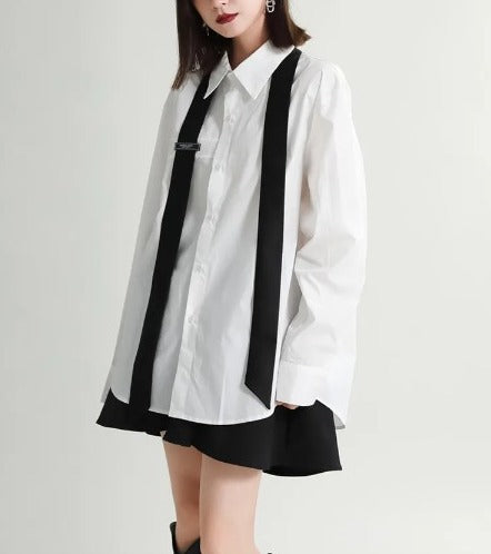 Ribbon casual blouse(G2297)