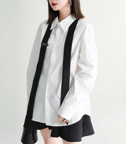 Ribbon casual blouse(G2297)