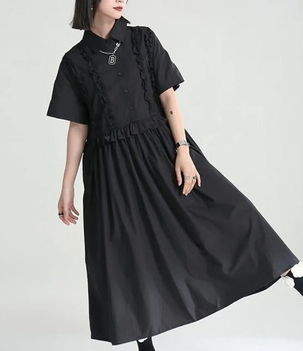 Ruffles elegant long dress(G2301)