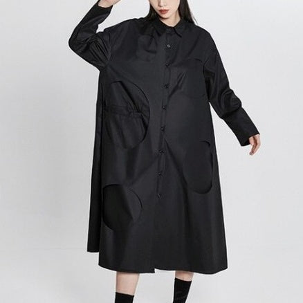 Long Sleeve Shirt Dress(G2302)