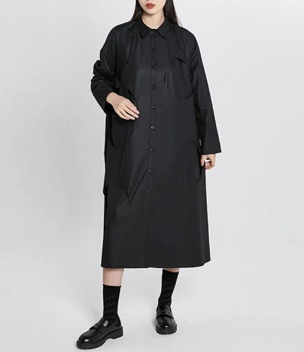 Long Sleeve Shirt Dress(G2302)