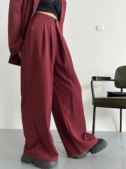 Wide pants two-piece suit(G2303)