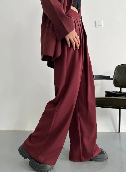 Wide pants two-piece suit(G2303)