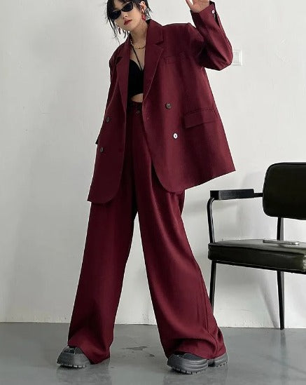 Wide pants two-piece suit(G2303)