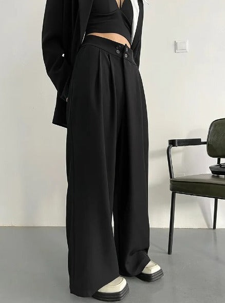 Wide pants two-piece suit(G2303)