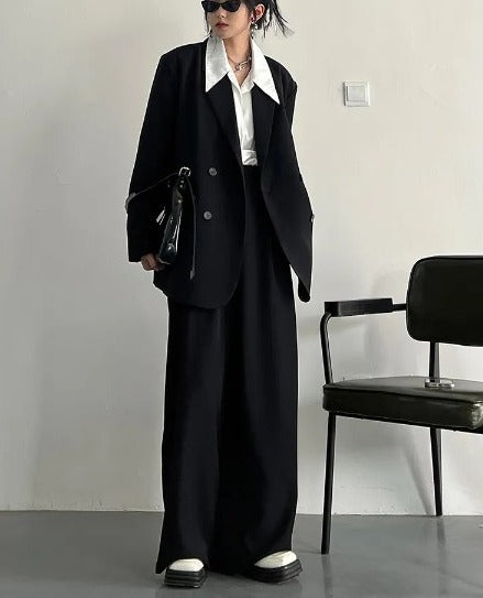 Wide pants two-piece suit(G2303)