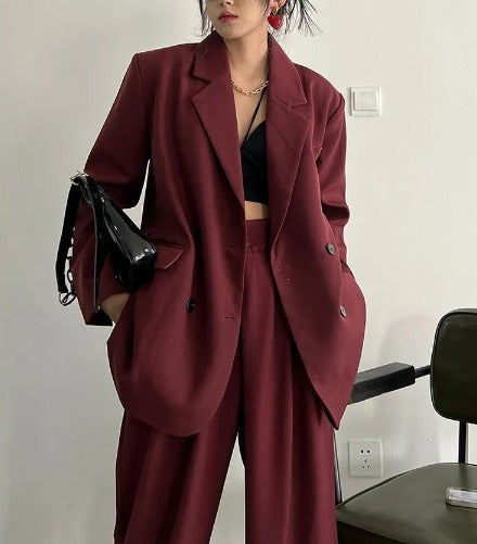 Wide pants two-piece suit(G2303)