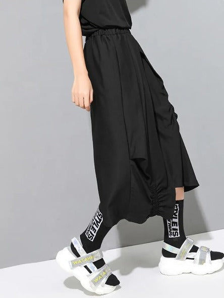 Asymmetrical pleated casual skirt(G2306)