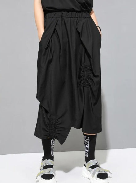 Asymmetrical pleated casual skirt(G2306)