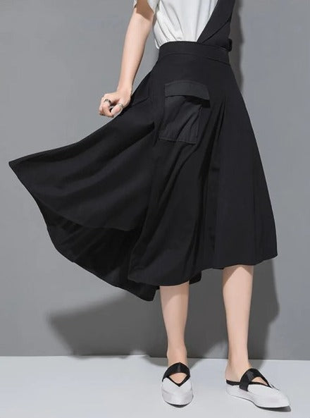 Asymmetry pocket skirt(G2309)