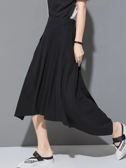 Asymmetry pocket skirt(G2309)