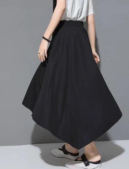 Asymmetry pocket skirt(G2309)